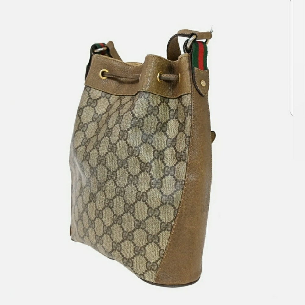 Gucci Gg Pattern Sherry Drawstring Shoulder Bag - image 4